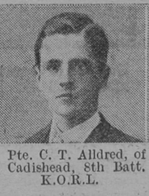 Alldred C T Pte 8th Kings Own Royal Lancs Regiment Of Cadishead The Vivid 24th April 1915
