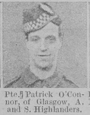O'Connor P Pte Argyll And Sutherland Highlanders Of Glasgow The Vivid 17th April 1915
