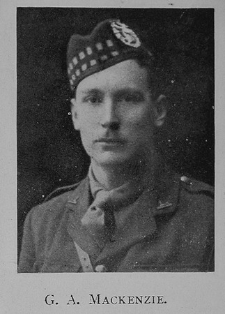 MacKenzie G A 2nd Lt Gordon Highlanders