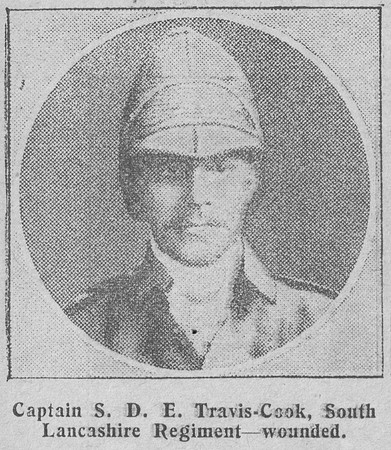 Travis-Cook S D E Captain South Lancs Regiment The Graphic 8th Sep 1914