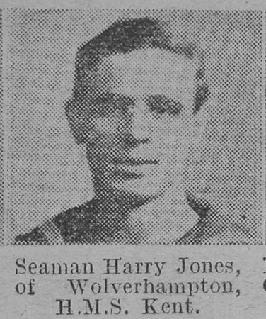 Jones H Seaman HMS Kent Royal Navy Of Wolverhampton The Vivid 17th April 1915