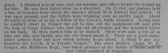 Couper W Pte 9128 2nd Coldstream Guards Obit Part 2