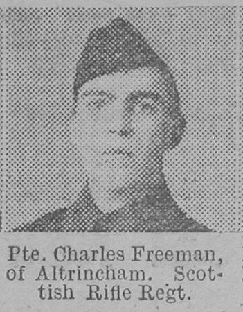Freeman C Pte Cameronians Of Altrincham The Vivid 24th April 1915