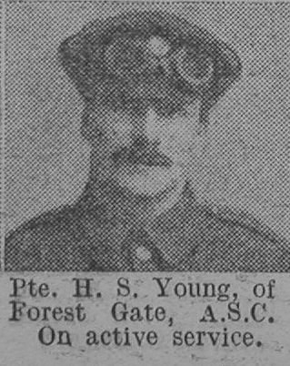 Young H S Pte Army Service Corps Of Forest Gate The Vivid 24th April 1915