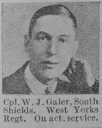 Galer  J Cpl West Yorkshire Regiment Of South Shields The Vivid 17th April 1915