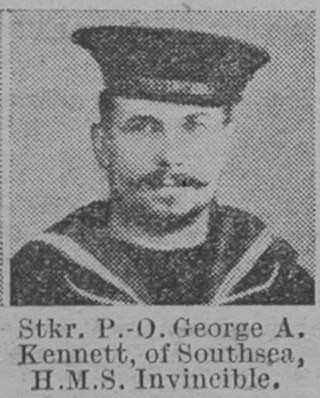 Kennett G A Stoker PO HMS Invincible Royal Navy The Vivid 17th April 1915