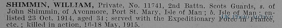 Shimmin W Pte 11741 2nd Scots Guards