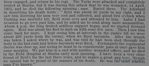Reid W L Captain 2nd Dorset Regiment Obit Part 2