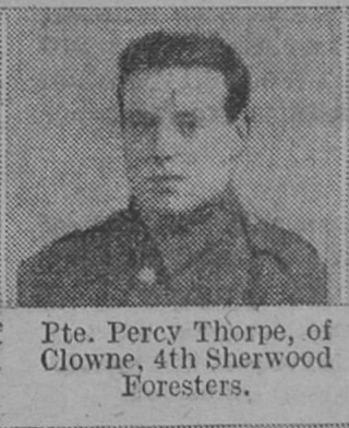 Thorpe P Pte 4th Notts And Derby Regiment Of Clowne The Vivid 24th April 1915