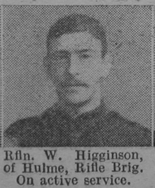 Higginson W Rfn Rifle Brigade Of Hulme The Vivid 24th April 1915