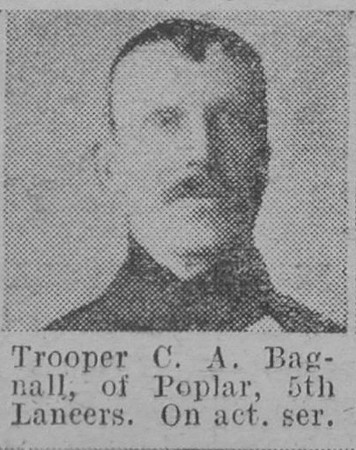 Bagnall C A Tpr 5th Lancers Of Poplar The Vivid 17th April 1915