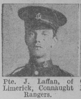Laffan J Pte Connaught Rangers Of Limerick The Vivid 24th April 1915