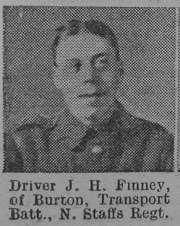 Finney J H Dvr North Staffs Regiment Of Burton The Vivid 24th April 1915
