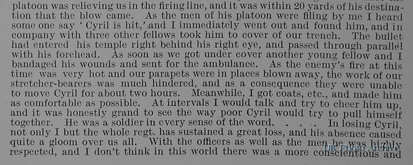Salt T F C 2nd Lt 11th South Wales Borderers Obit Part 2