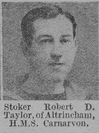 Taylor R D Stoker HMS Carnarvon Of Altrincham The Vivid 17th April 1915