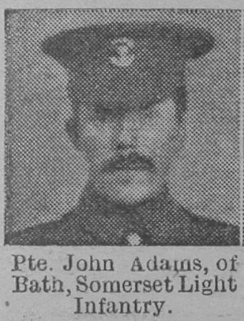 Adams J Pte Somerset Light Infantry Of Bath The Vivid 24th April 1915