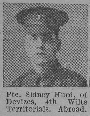 Hurd S Pte 4th Wiltshire Regiment Of Devizes The Vivid 24th April 1915