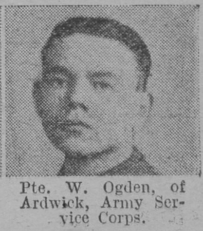 Ogden W Pte Army Service Corps Of Ardwick The Vivid 17th April 1915