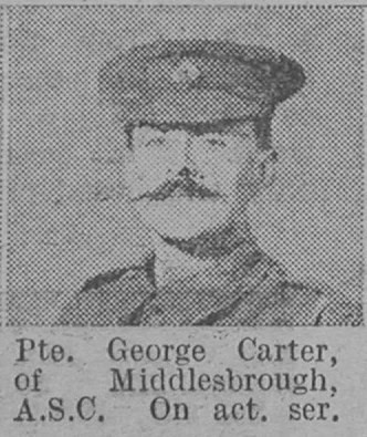 Carter G Pte Army Service Corps Of Middlesborough The Vivid 24th April 1915