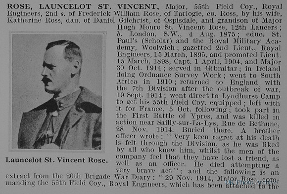 Rose L S V Major Royal Engineers Obit Part 1