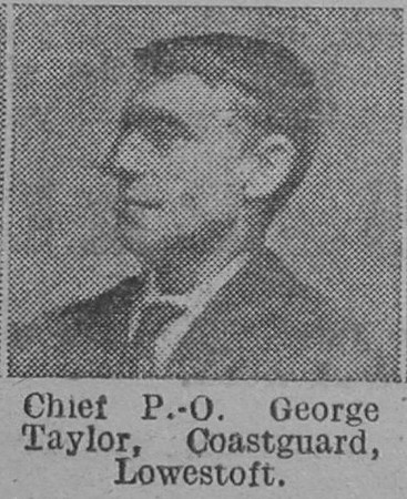 Taylor G Chief PO Coastguard Of Lowestoft The Vivid 24th April 1915
