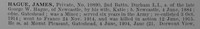 Hague J Pte 10890 2nd Durham Light Infantry Obit Part 1