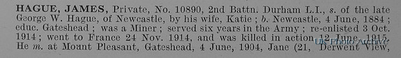 Hague J Pte 10890 2nd Durham Light Infantry Obit Part 1