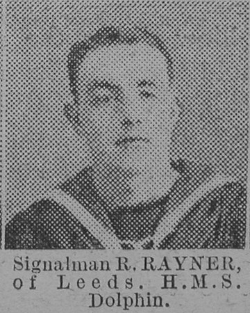 Rayner R Sig HMS Dolphin Royal Navy The Vivid 27th Feb 1915