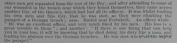 De Rougemont M H 2nd Lt 2nd Queens Royal West Surrey Regiment Obit Part 2