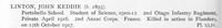 Linton J K Pte 2nd Otago Infantry Regiment Obit