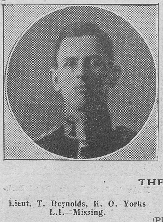 Reynolds T Lt KingsOwn Yorkshire Light Infantry The Graphic 5th Sep 1914