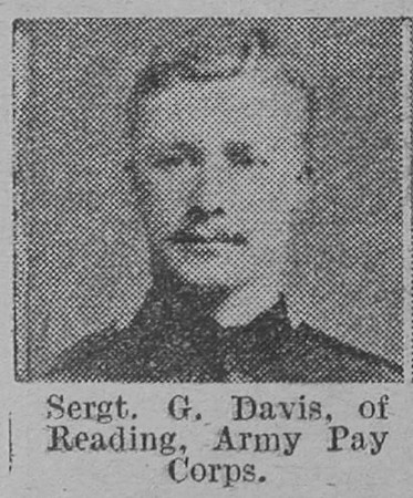 Davis G Sergt Of Reading Army Pay Corps The Vivid 17th April 1915