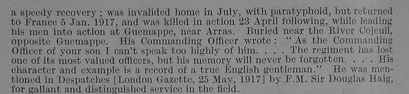 Marley W Captain 5th Durham Light Infantry Obit Part 2 De Ruvignys Roll Of Honour Vol 3