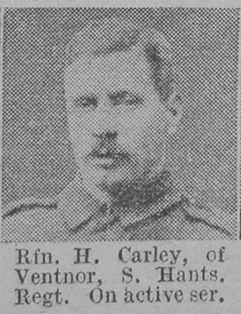 Carley H Rfn Hampshire Regiment Of Ventnor The Vivid 17th April 1915