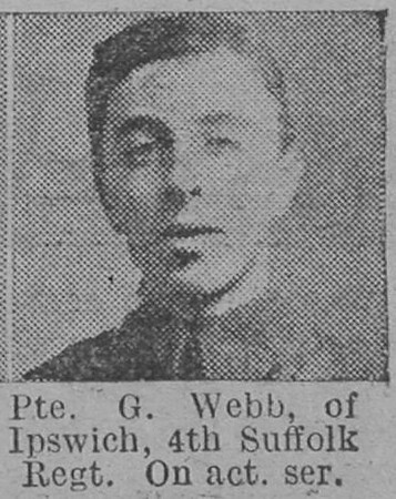 Webb G Pte 4th Suffolk Regiment Of Ipswich The Vivid 24th April 1915