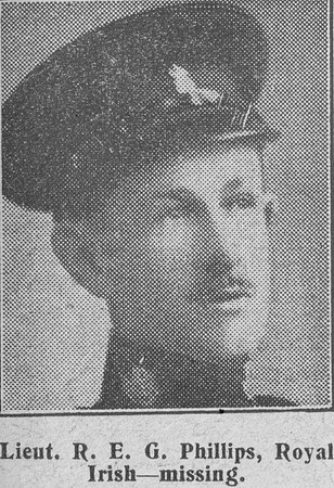 Phillips R E G Lt Royal Irish Regiment The Graphic 14th Sep 1914