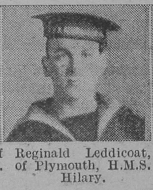Leddicoat R AB HMS Hilary Of Plymouth The Vivid 24th April 1915