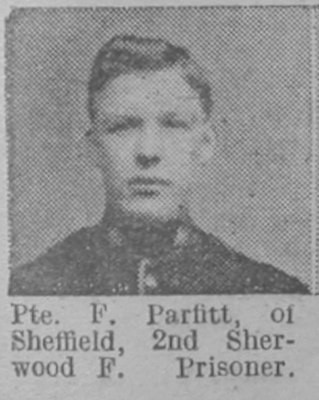 Parfitt F Pte 2nd Notts And Derby Regiment Of Sheffield The Vivid 24th April 1915