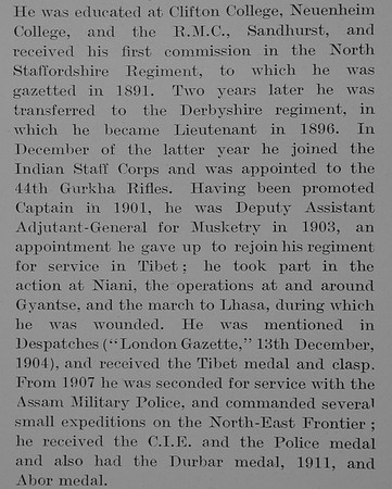 Bliss C Major Indian Army Obit Part 2 The Bond Of Sacrifice Vol 1