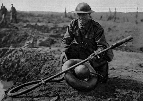 A Captured German Flammenwerer Or Flame Thrower