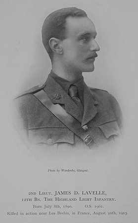 Lavelle J D 2ndLt 12th Highland Light Infantry