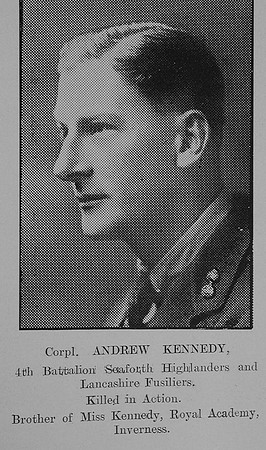 Kennedy A Cpl 4th Seaforth Highlanders The Sword Of The North Highland Memories Of The Great War - Dugald MacEchern