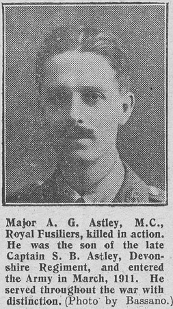 Astley A G Major MC 2nd London Regiment The Graphic 12th Oct 1916