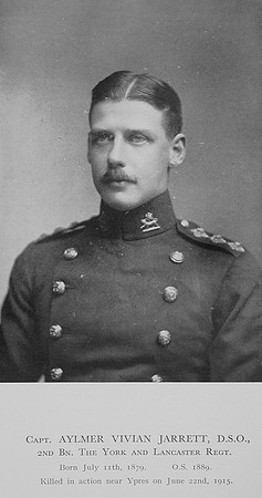 Jarrett A V Captain DSO 2nd York Lancaster Regiment