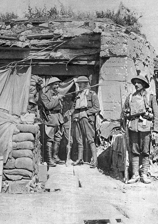 Canadian Troops In A Captured German Pill Box