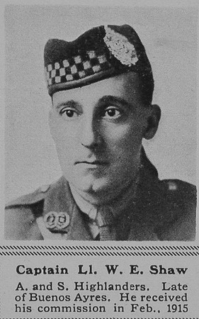 Shaw L W E Captain 10th A & S Highlanders The Sphere 12th Oct 1918