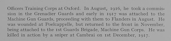 Thomas O C Lt Grenandier Guards Obit Part 2 Dulwich College Roll Of Honour