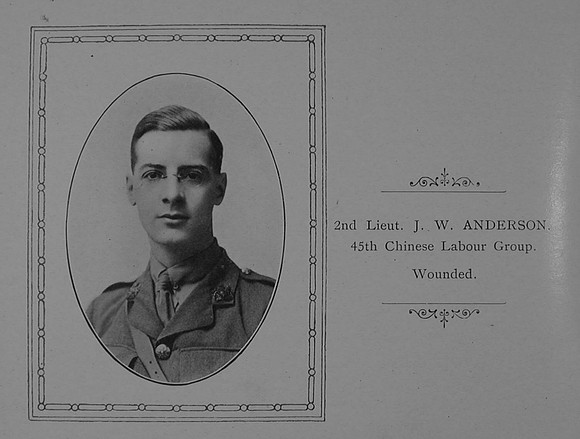 Anderson J W 2nd Lt 7th Cameronians Attd Chinese Labour Corps William Graham And Company Record Of The Great War 1914-1919