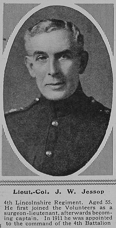 Jessop J W Lt Col 4th Lincolnshire Regiment The Sphere 3rd Jul 1915