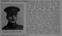 Pariset A G Pte 7th London Regiment Obit De Ruvignys Roll Of Honour Vol 3